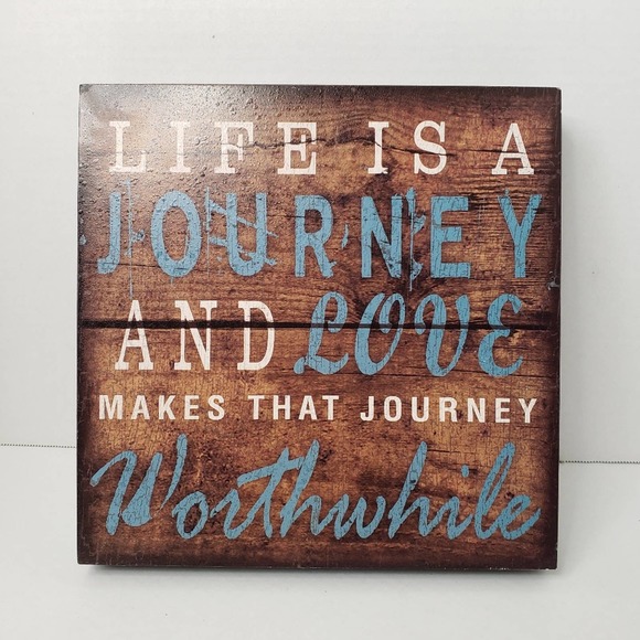 Accents Life Is A Journey Wood Wall Quote Sign Poshmark